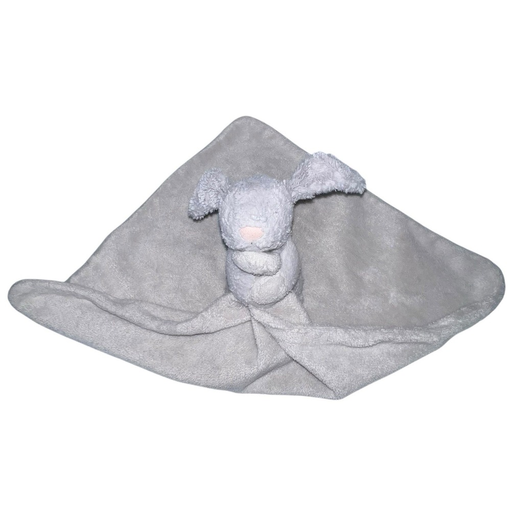 Jellycat London Bashful Gray Bunny Soother Plush Rabbit Security Blanket Lovey